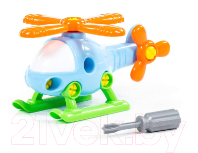 Игрушка-конструктор Полесье Транспорт Вертолёт / 78223