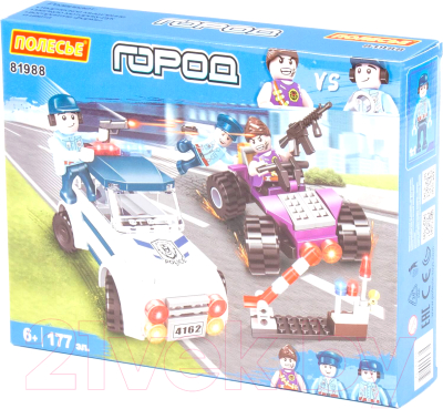 Конструктор Полесье Классик Город. Полиция-3 / 81988 - фото