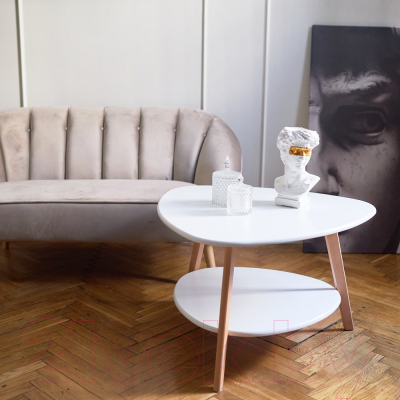 Журнальный столик Domm СТ668 (белый)