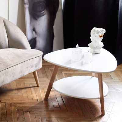 Журнальный столик Domm СТ668 (белый)