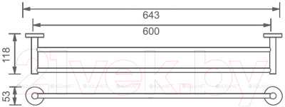 Полка для полотенца Aquanet 4524D