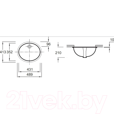 Умывальник Jacob Delafon Caxton E2210-0