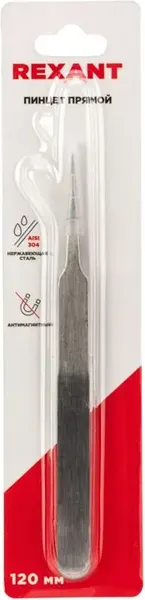 Пинцет монтажный Rexant NP120-01 / 12-0375