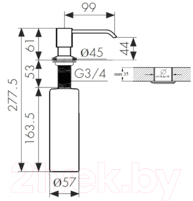 Дозатор встраиваемый в мойку Ledeme L405-U
