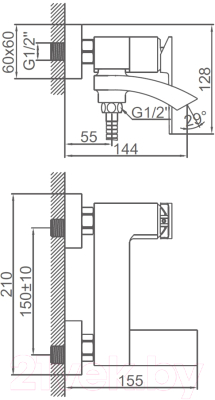 Смеситель Ledeme L3178B