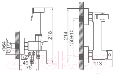 Гигиенический душ Ledeme L5398A-7