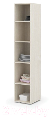 Шкаф-пенал Стендмебель Симба (белый глянец/дуб белфорт)