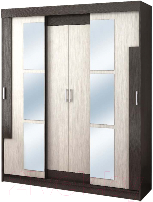 Шкаф-купе Стендмебель Фея (дуб белфорт/венге) - фото