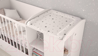 Пеленальный матрас Polini Kids Звездное сияние на комод 65x65 / 0002429-24
