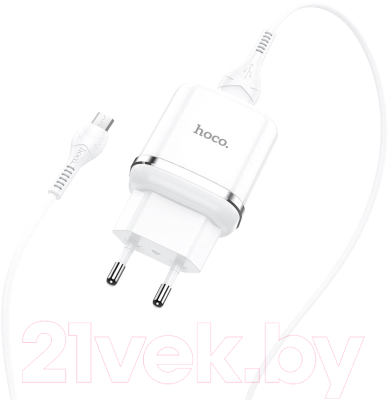 Зарядное устройство сетевое Hoco N3 + кабель AM-microBM / 6931474729378 - фото