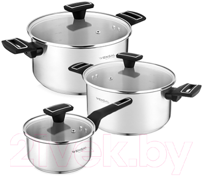 Набор кастрюль Vensal Velours Noir / VS1503