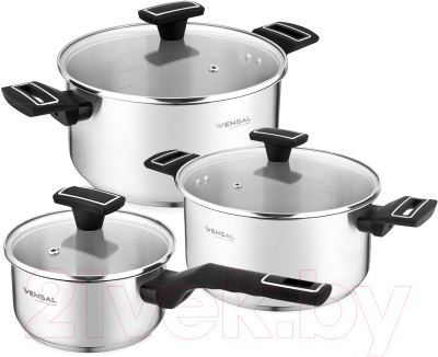 Набор кастрюль Vensal Velours Noir / VS1503