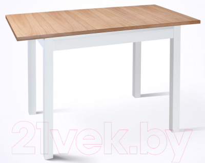 Обеденный стол ТехКомПро Жасмин 80x120-160 / 121033 (дуб/тон2/тон подстолья 1)