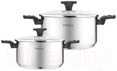 Набор кастрюль Vensal Velours Noir / VS1504 - фото