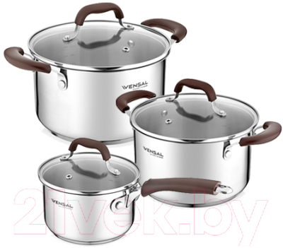 Набор кастрюль Vensal Coquet / VS1508 - фото
