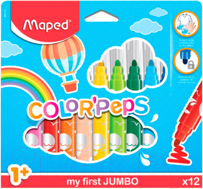 Фломастеры Maped Color Peps Jumbo / 846020 - фото