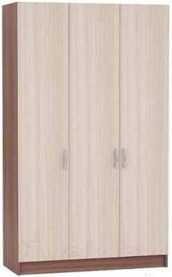 Шкаф Стендмебель Басса ШК-557 трехстворчатый (ясень шимо светлый/ясень шимо темный) - фото