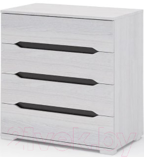 Комод Стендмебель Валенсия КМ-011 4 ящика (ясень анкор) - фото