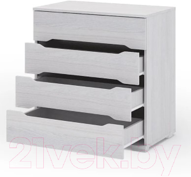 Комод Стендмебель Валенсия КМ-011 4 ящика (ясень анкор)