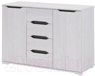 Тумба Стендмебель Валенсия КМ-012 со створками (ясень анкор) - фото