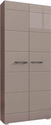 Шкаф Стендмебель Вегас двухстворчатый (кофе с молоком/ясень шимо темный) - фото