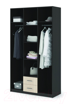 Шкаф Стендмебель Гармония ШК-601-М (дуб белфорт/венге)