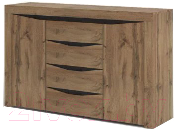 Тумба Стендмебель Паола КМ-702 (венге/дуб крафт золотой) - фото