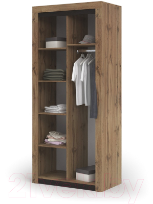 Шкаф Стендмебель Паола ШК-701 (венге/дуб крафт золотой)