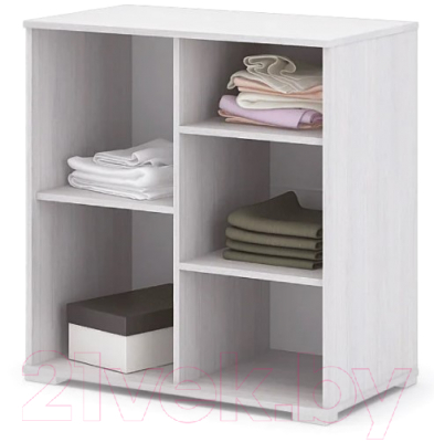 Тумба Стендмебель Сальма КМ-021 (белый глянец/ясень анкор)