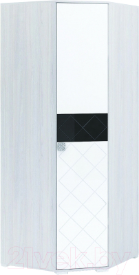 Шкаф Стендмебель Сальма ШУ-021 (белый глянец/ясень анкор) - фото