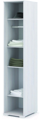 Шкаф-пенал Стендмебель Сальма ШК-021 (белый глянец/ясень анкор)