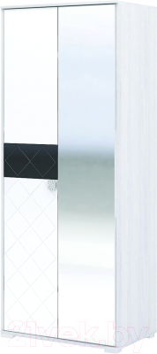 Шкаф Стендмебель Сальма ШК-022 (белый глянец/ясень анкор) - фото