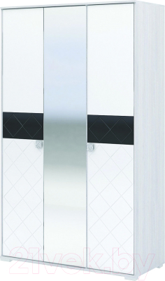 Шкаф Стендмебель Сальма ШК-023 (белый глянец/ясень анкор) - фото