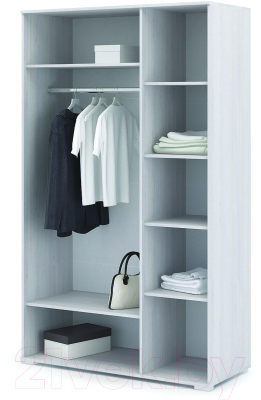 Шкаф Стендмебель Сальма ШК-023 (белый глянец/ясень анкор)