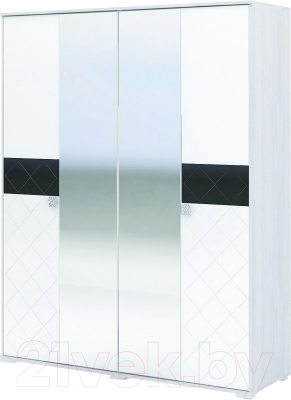 Шкаф Стендмебель Сальма ШК-024 (белый глянец/ясень анкор) - фото