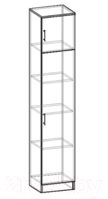 Шкаф-пенал Стендмебель Машенька ПН-204 (дуб белфорт/венге)