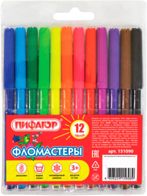 Фломастеры Пифагор 151090 - фото