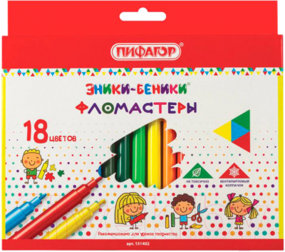 Фломастеры Пифагор Эники-беники / 151402 - фото