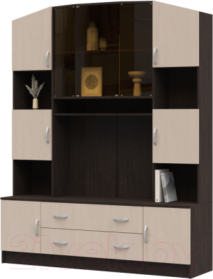 Стенка Стендмебель Макарена ЛДСП ТВ-301 (дуб белфорт/венге) - фото