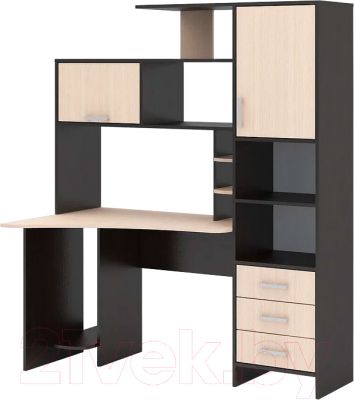 Компьютерный стол Стендмебель №6 (дуб белфорт/венге) - фото