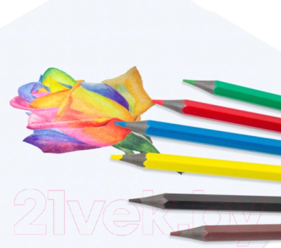 Набор цветных карандашей Пифагор Сказочный Город/ 181582