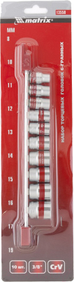 Набор головок слесарных Matrix 13558