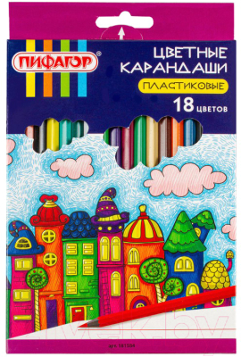 Набор цветных карандашей Пифагор Сказочный Город / 181584 - фото