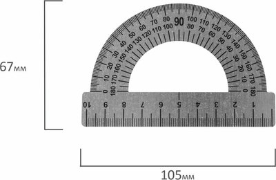 Транспортир Пифагор 210637