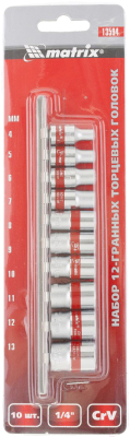 Набор головок слесарных Matrix 13594