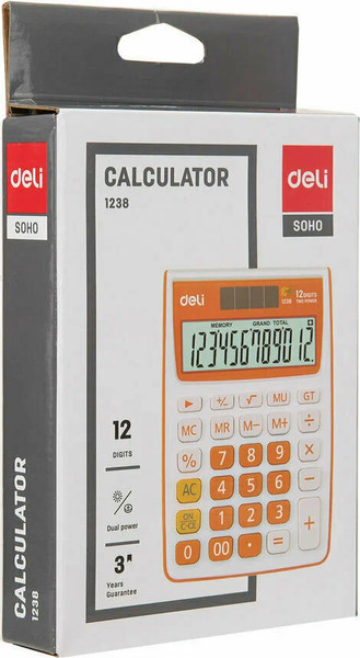Калькулятор Deli E1238black