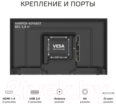 Телевизор Harper 40F660T