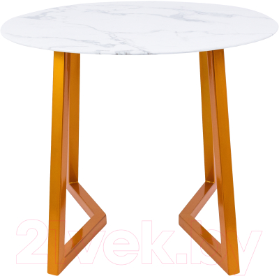 Обеденный стол AksHome Goldie (мрамор/золотой)