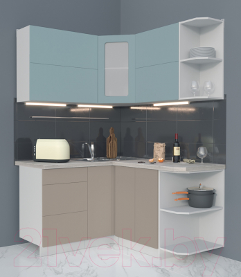 Готовая кухня Интерлиния Мила Матте 1.5x1.4 А правая