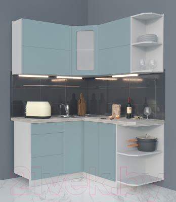 Готовая кухня Интерлиния Мила Матте 1.5x1.4 А правая